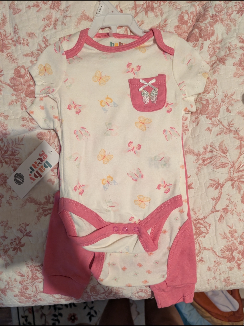 NWT Baby Gear Pink Butterfly 3-Piece Set